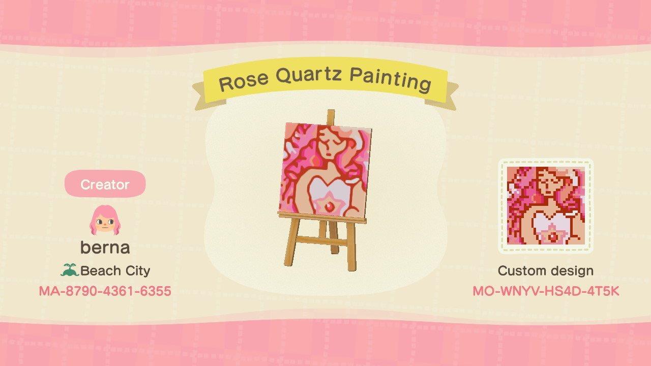 Animal Crossing Design Code: MO-WNYV-HS4D-4T5K Rose Quartz Painting