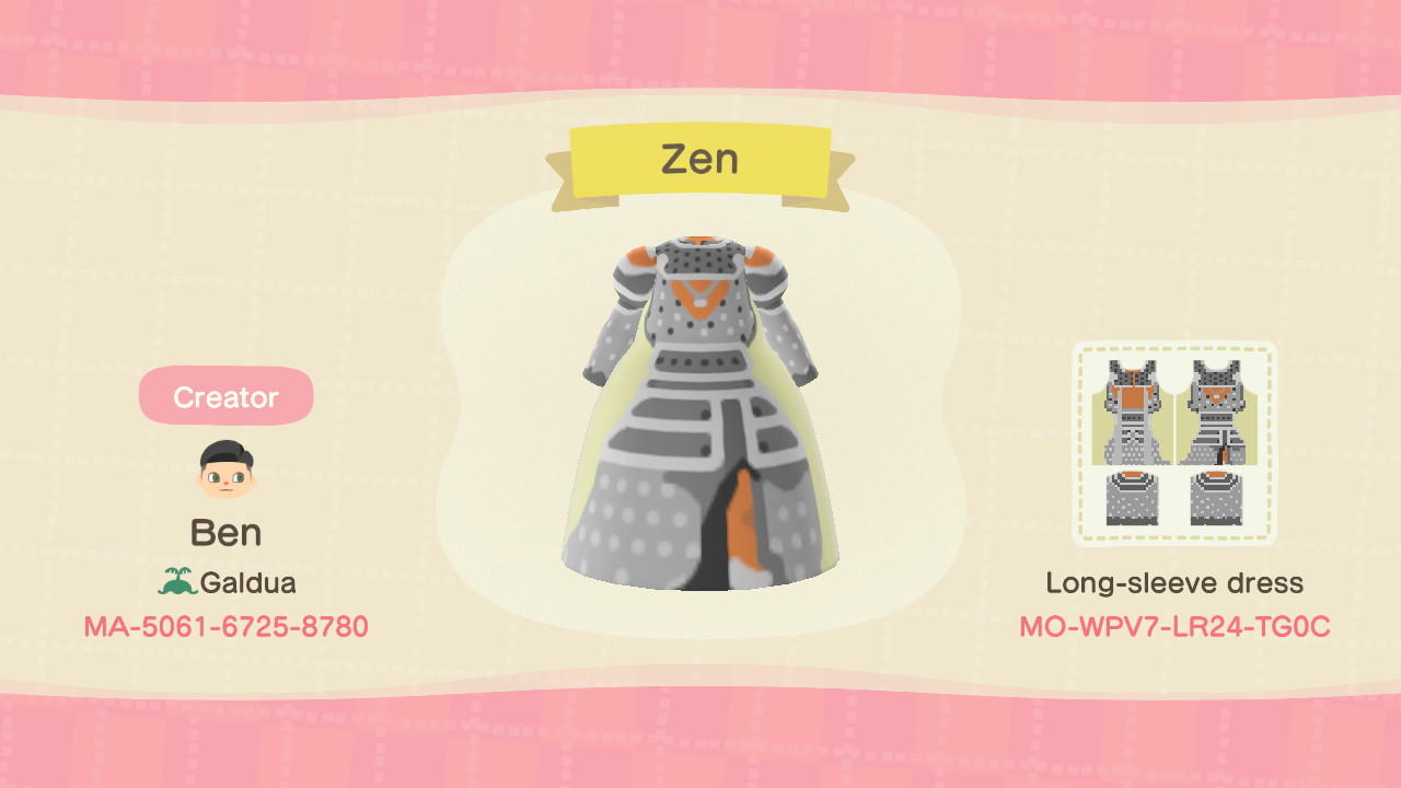 Animal Crossing Design Code: MO-WPV7-LE24-TG0C Zendaya MET Gala