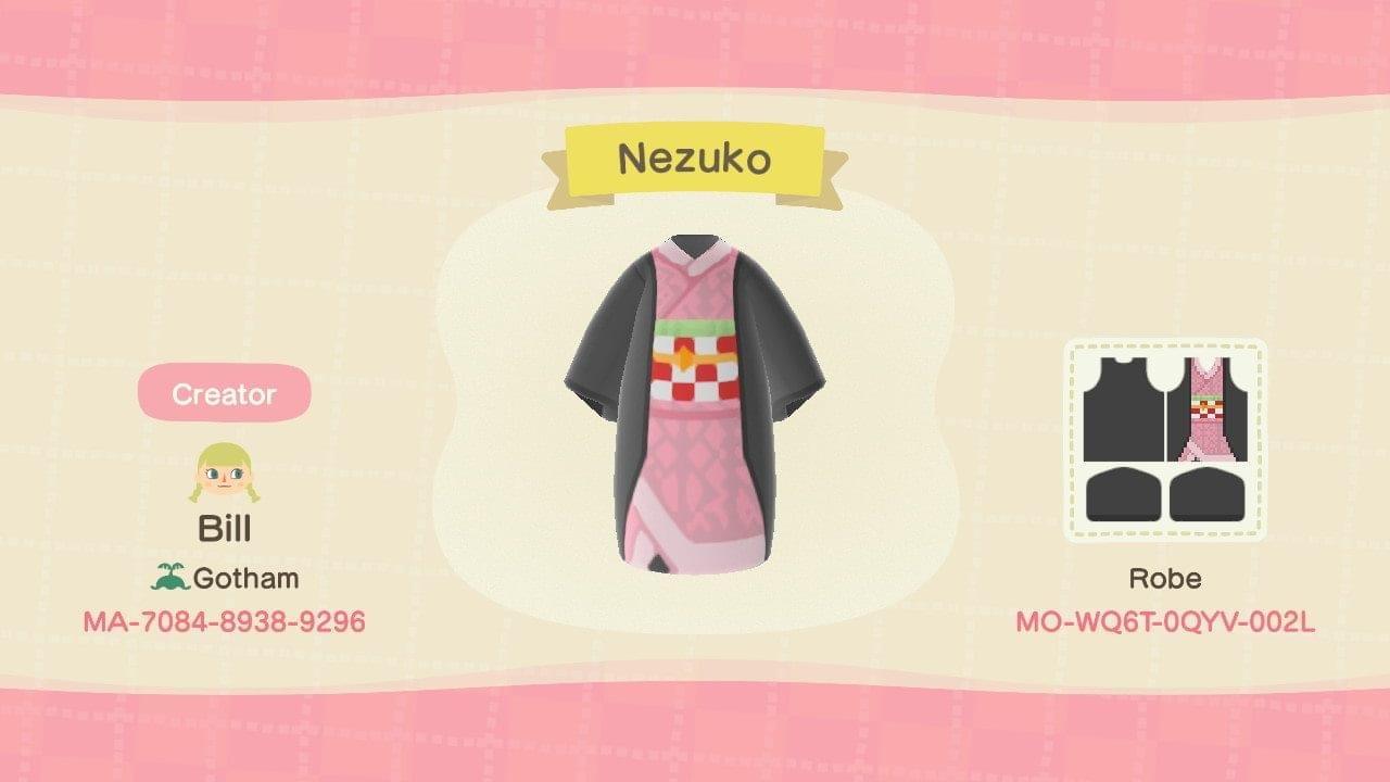 Animal Crossing Design Code: MO-WQ6T-0QYV-002L Nezuko