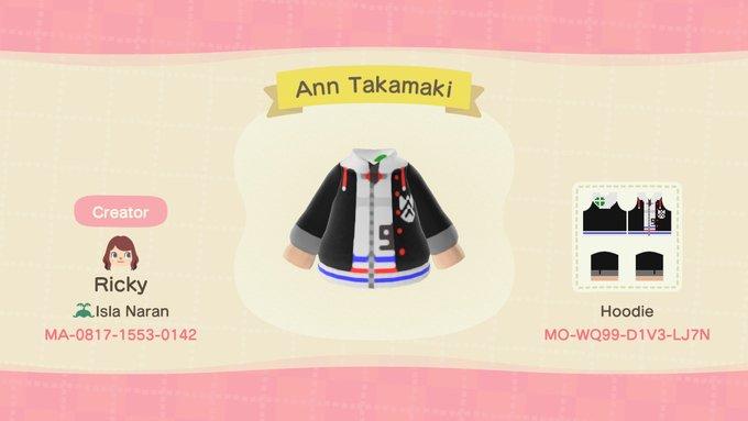 Animal Crossing Design Code: MO-WQ99-D1V3-LJ7N Ann Takamaki Persona