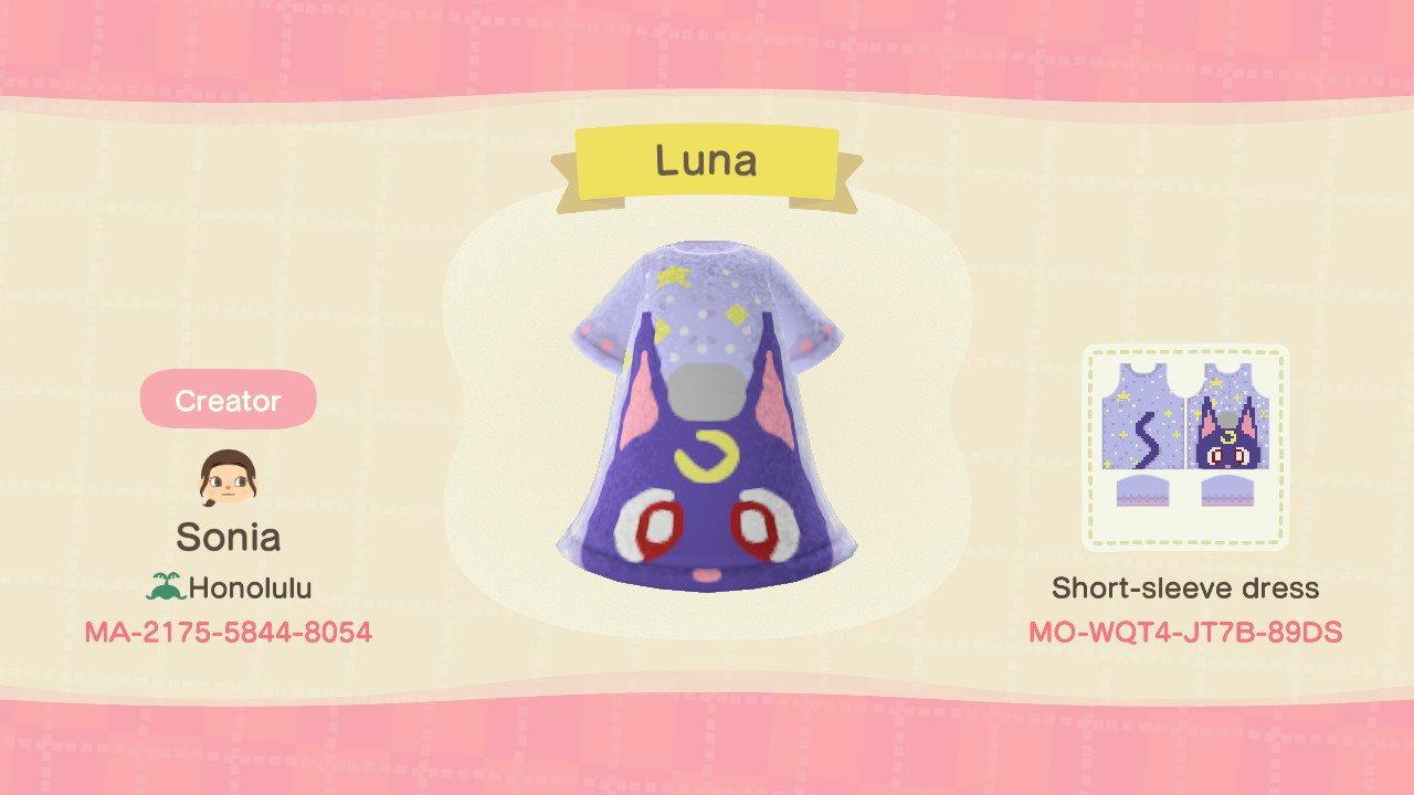 Animal Crossing Design Code: MO-WQT4-JT7B-89DS Luna