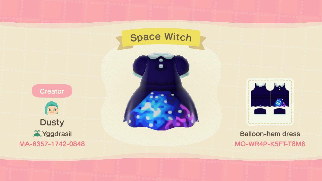 Animal Crossing Design Code: MO-WR4P-K5FT-T8M6 Space Witch