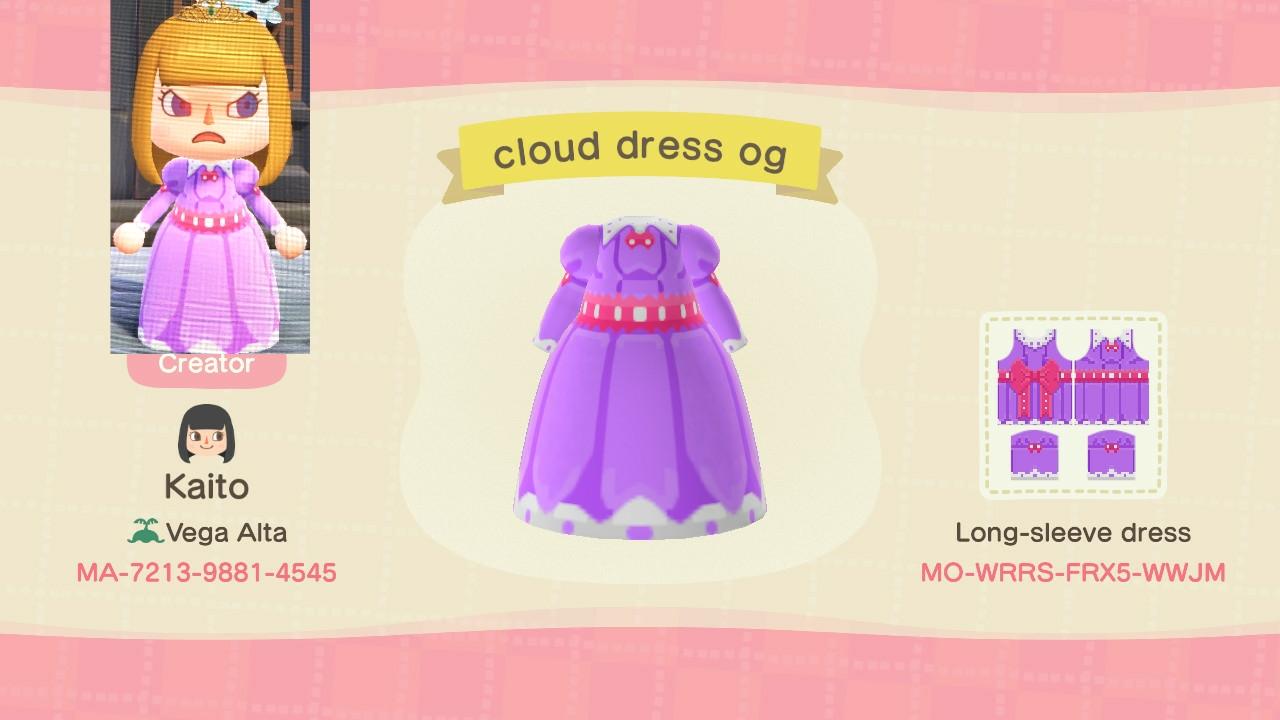 Animal Crossing Design Code: MO-WRRS-FRX5-WWJM Cloud Strife OGDress