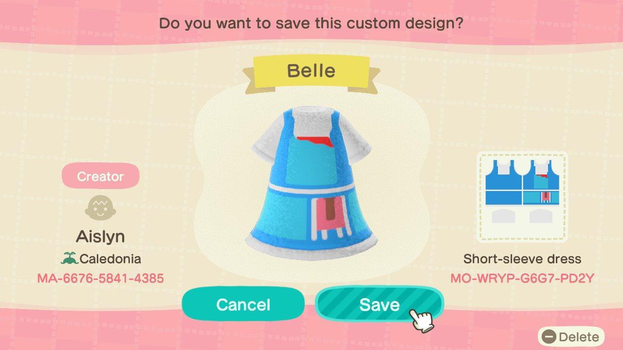 Animal Crossing Design Code: MO-WRYP-G6G7-PD2Y Belle Provincial