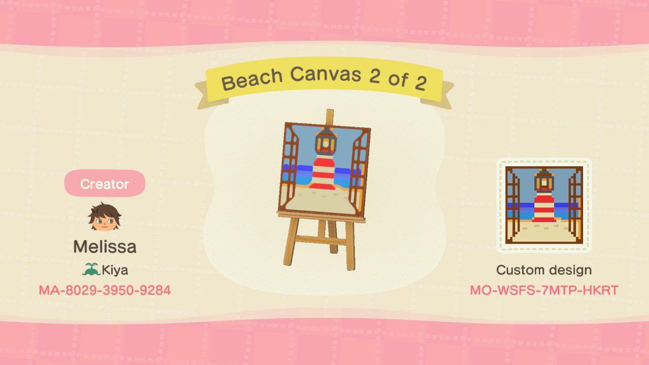 Animal Crossing Design Code: MO-WSFS-7MTP-HKRT Beach Canvas 2 of 2