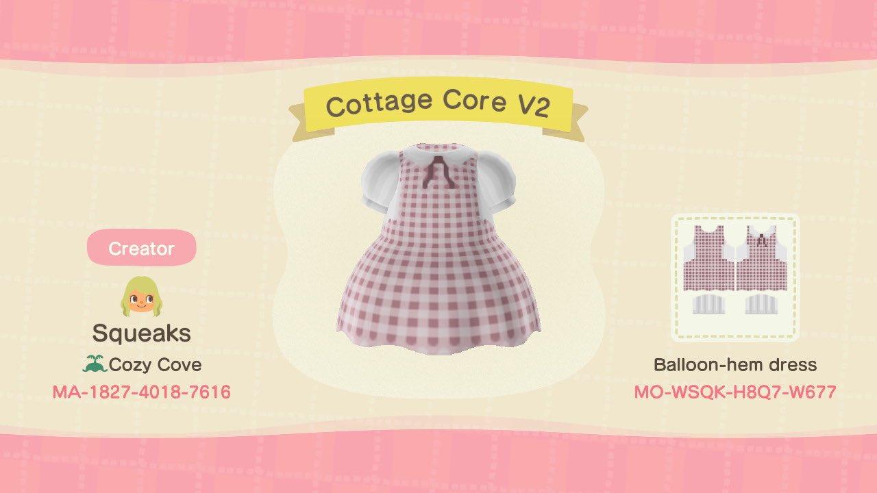 Animal Crossing Design Code: MO-WSQK-H8Q7-W677 Cottage Core V2