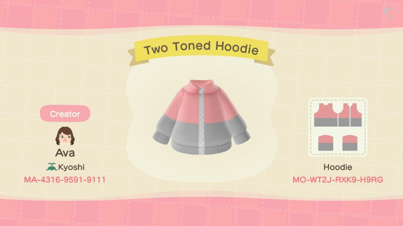 Animal Crossing Design Code: MO-WT2J-RXK9-H9RG Two Toned Hoodie