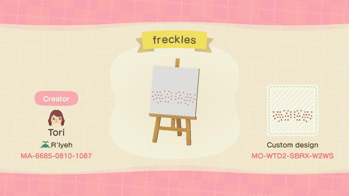 Animal Crossing Design Code: MO-WTD2-SBRX-W2WS Freckles