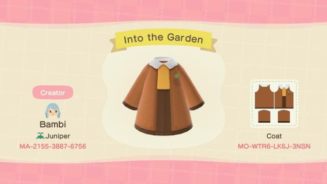 Animal Crossing Design Code: MO-WTR6-LK6J-3NSN Into the Garden