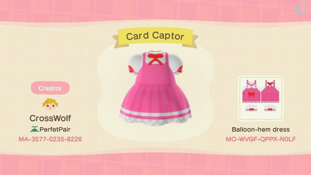 Animal Crossing Design Code: MO-WVGF-QPPX-N0LF Card Captor