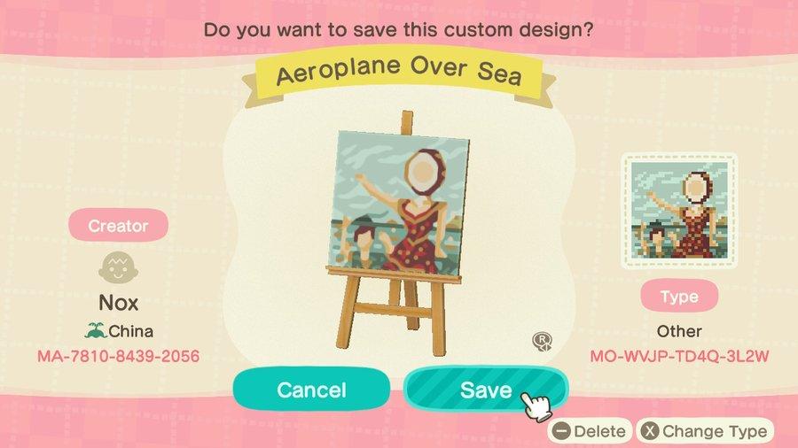 Animal Crossing Design Code: MO-WVJP-TD4Q-3L2W Aeroplane Album