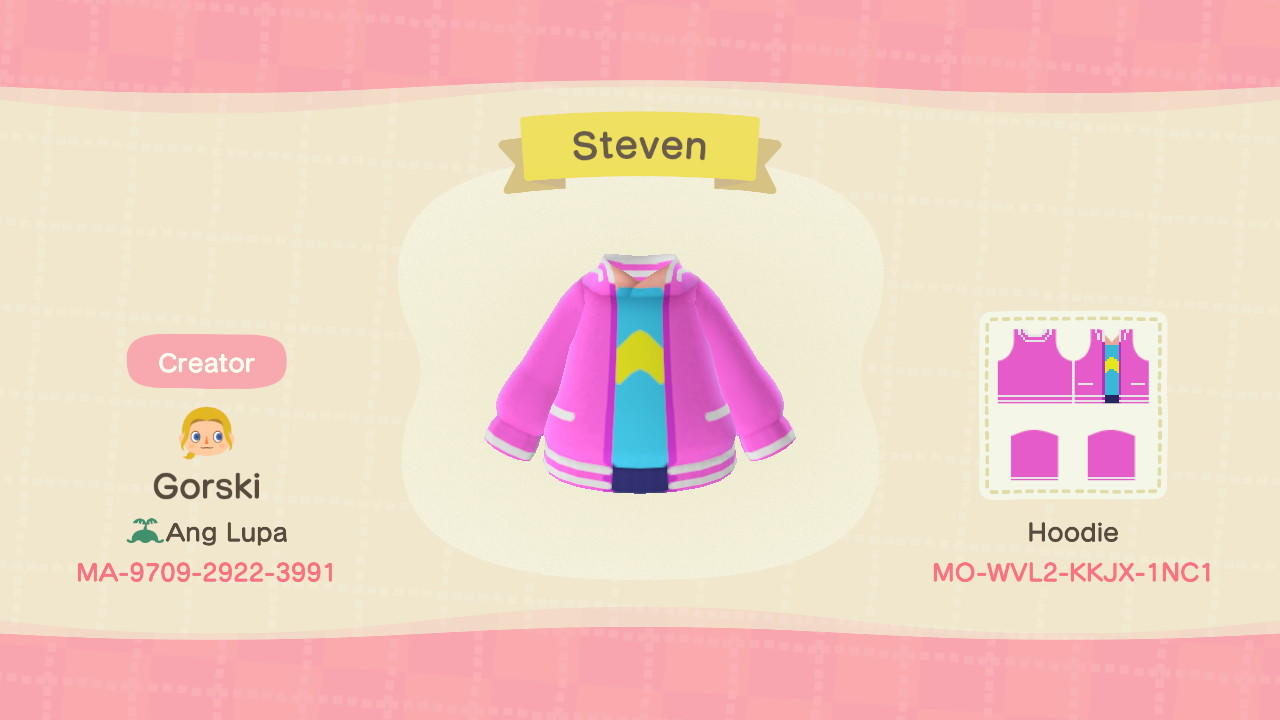 Animal Crossing Design Code: MO-WVL2-KKJX-1NC1 Steven