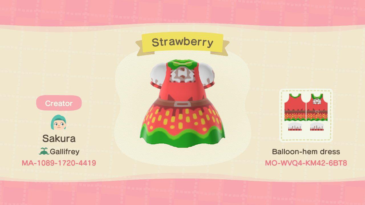 Animal Crossing Design Code: MO-WVQ4-KM42-6BT8 Strawberry
