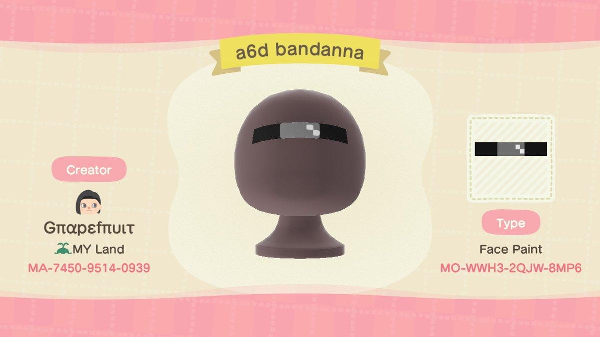 Animal Crossing Design Code: MO-WWH3-2QJW-8MP6 a6d bandanna