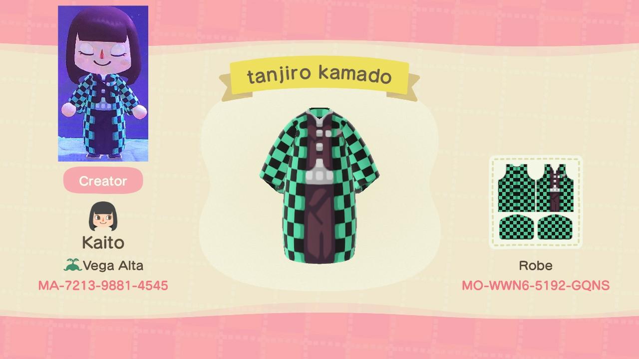 Animal Crossing Design Code: MO-WWN6-5192-GQNS Tanjiro Demon Slayee