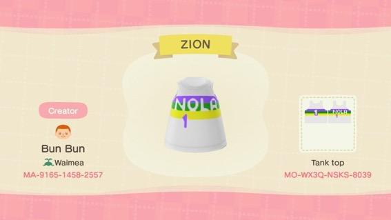 Animal Crossing Design Code: MO-WX3Q-NSKS-8039 ZION
