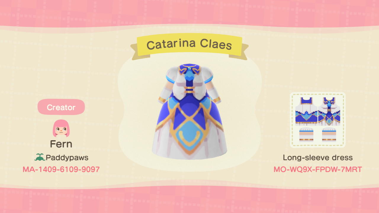 Animal Crossing Design Code: MO-WX9X-FPDW-7MRT Catarina Claes
