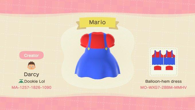 Animal Crossing Design Code: MO-WXG7-28BM-MMHV Mario