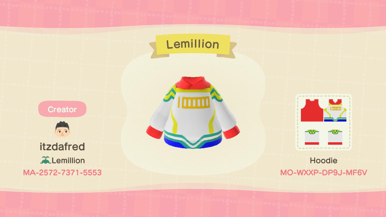 Animal Crossing Design Code: MO-WXXP-DP9J-MF6V Lemillion
