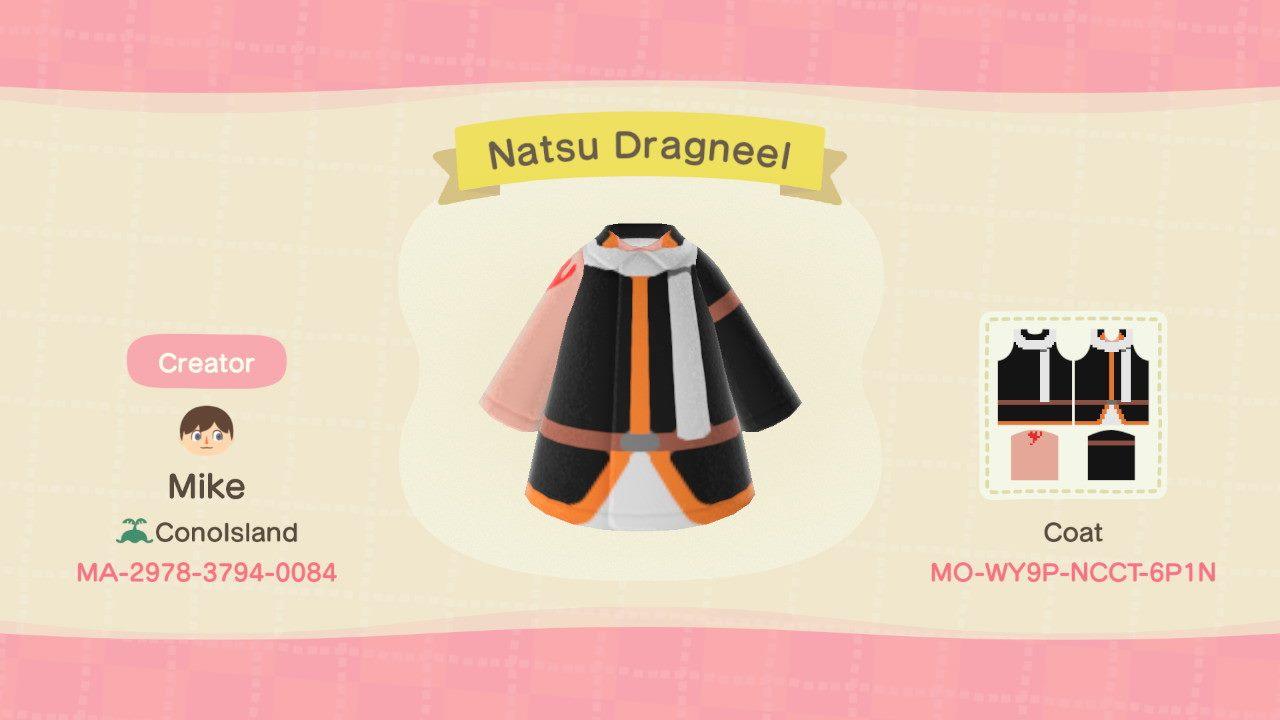 Animal Crossing Design Code: MO-WY9P-NCCT-6P1N Natsu Dragneel