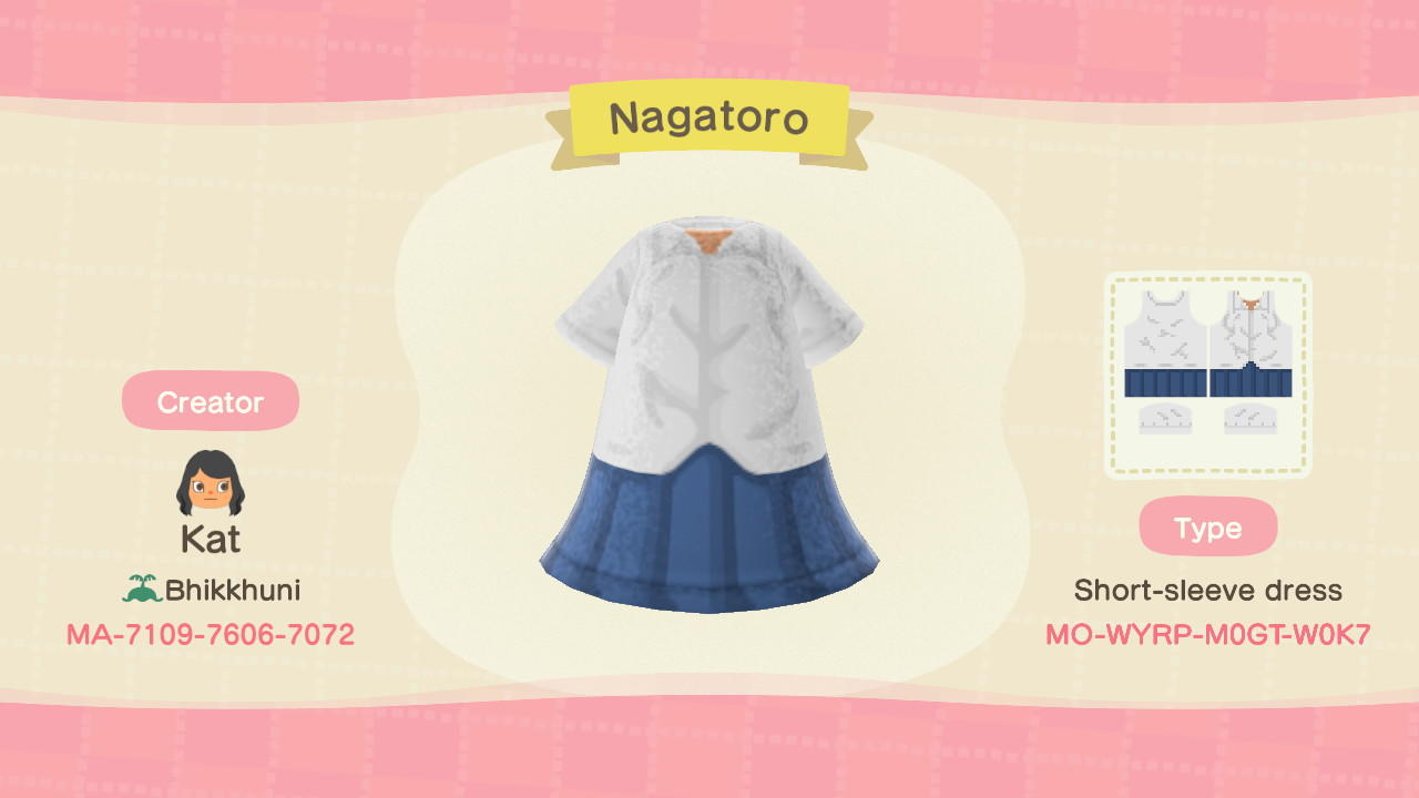 Animal Crossing Design Code: MO-WYRP-M0GT-W0K7 Miss Nagatoro