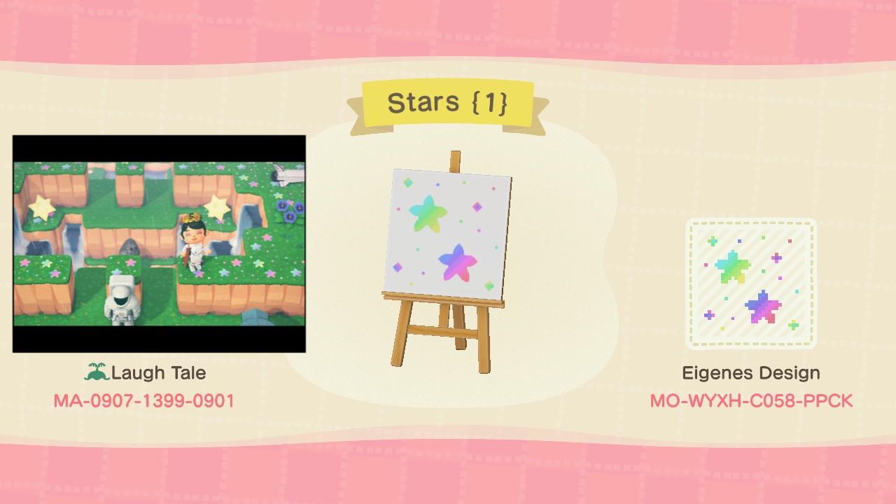 Animal Crossing Design Code: MO-WYXH-C058-PPCK Stars