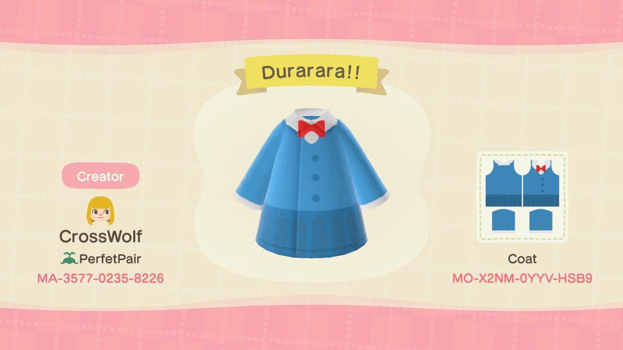 Animal Crossing Design Code: MO-X2NM-0YYV-HSB9 DURARARA!!