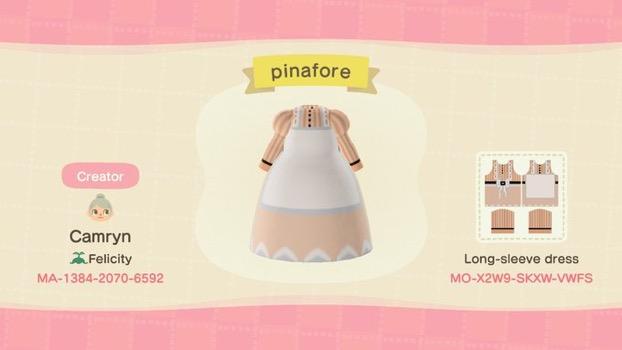 Animal Crossing Design Code: MO-X2W9-SKXW-VWFS pinafore