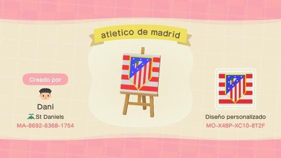 Animal Crossing Design Code: MO-X48P-XC10-8T2F Atletico de Madrid