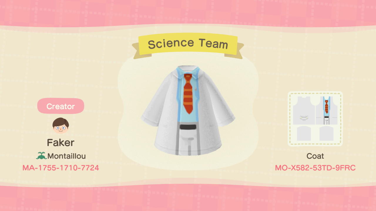 Animal Crossing Design Code: MO-X582-53TD-9FRC Science Team