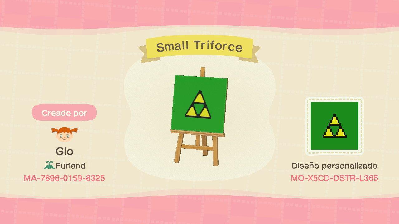 Animal Crossing Design Code: MO-X5CD-DSTR-L365 Small Triforce