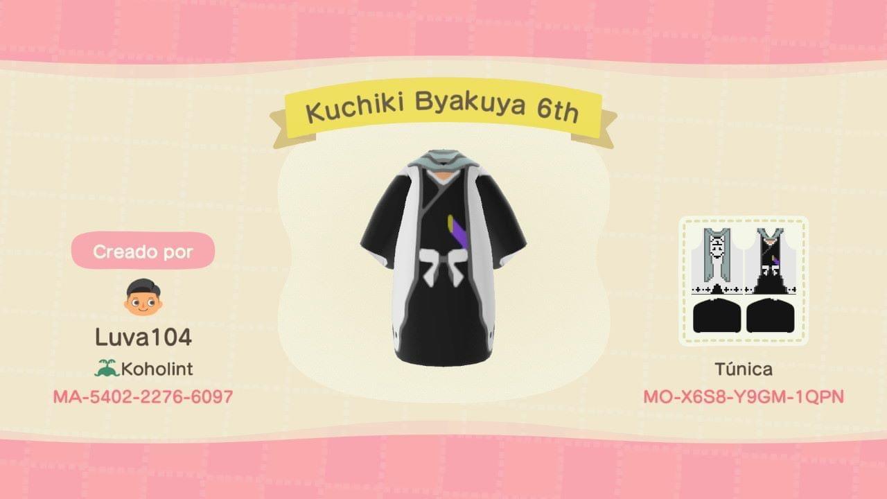Animal Crossing Design Code: MO-X6S8-Y9GM-1QPN Byakuya Bleach 6th