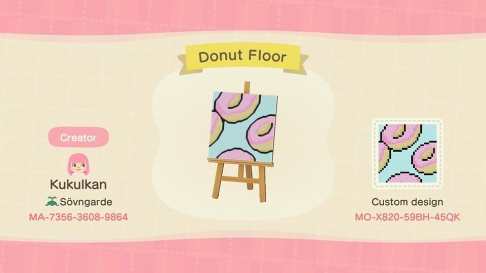 Animal Crossing Design Code: MO-X820-59BH-45QK Donut Floor