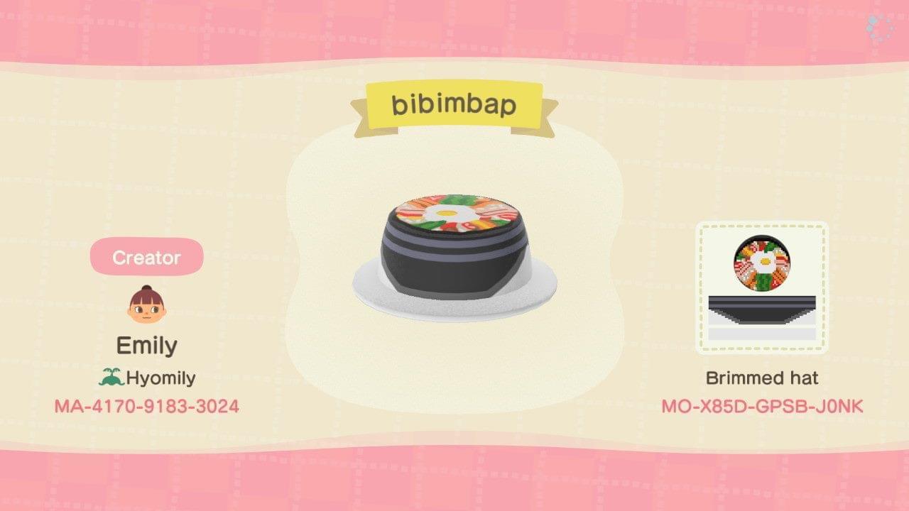 Animal Crossing Design Code: MO-X85D-GPSB-J0NK Bibimbap