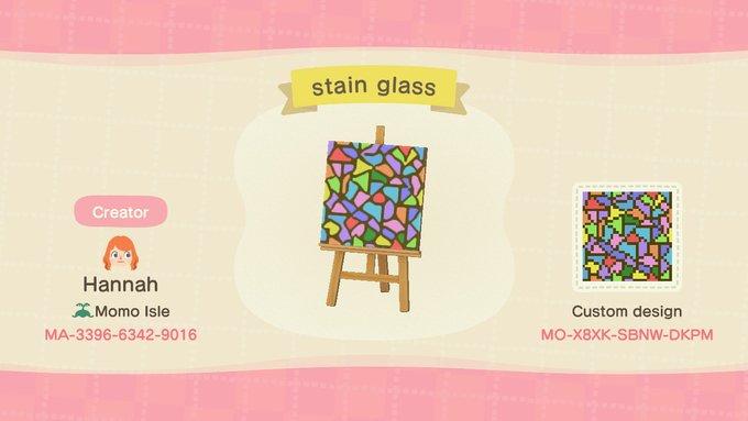 Animal Crossing Design Code: MO-X8XK-SBNW-DKPM stain glass