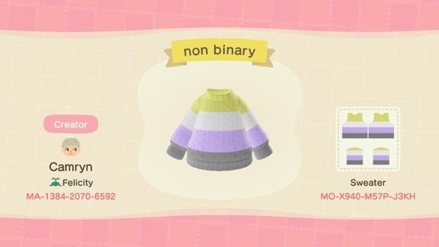Animal Crossing Design Code: MO-X940-M57P-J3KH non binary