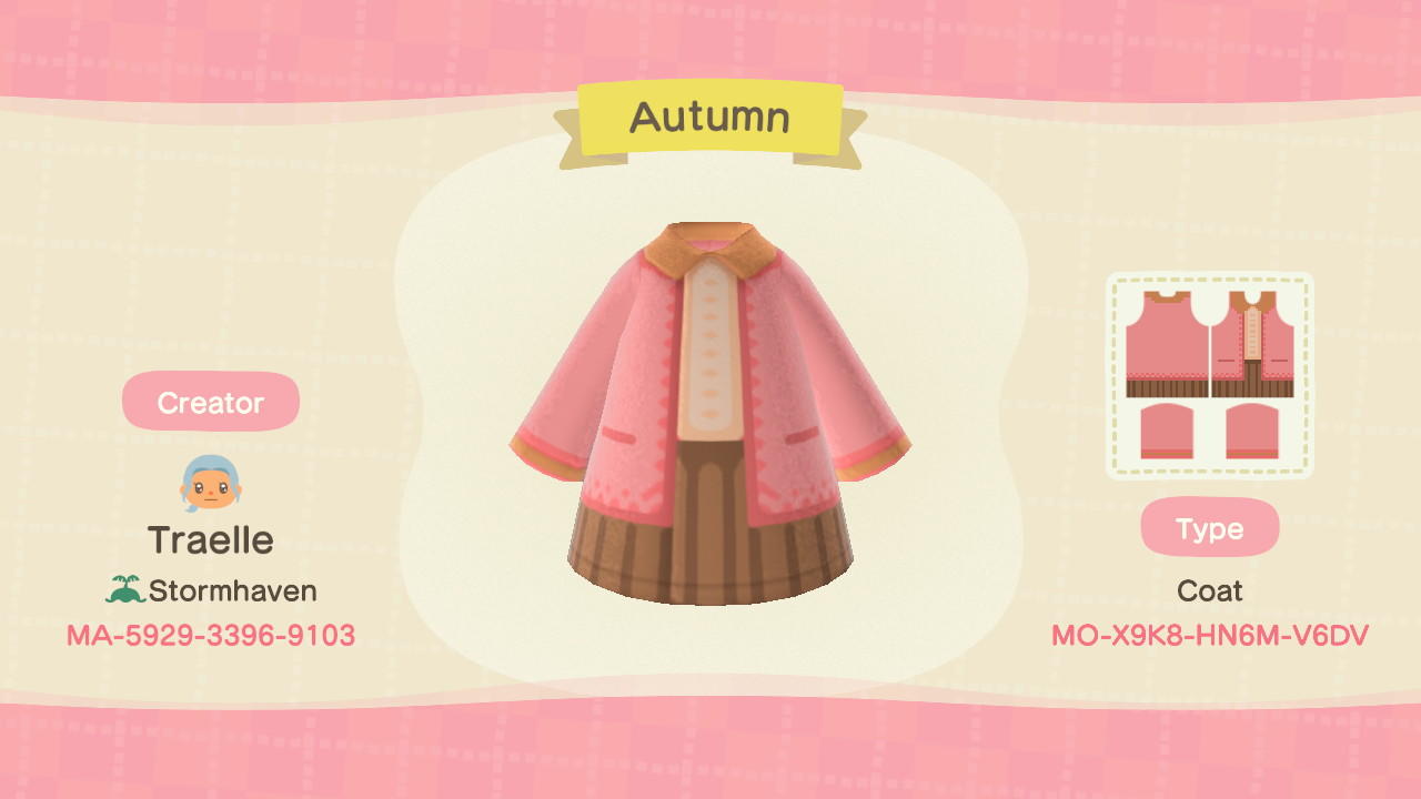 Animal Crossing Design Code: MO-X9K8-HN6M-V6DV Autumn