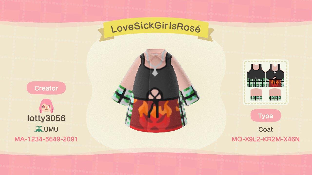 Animal Crossing Design Code: MO-X9L2-KR2M-X46N Lovesick Girls Rosé