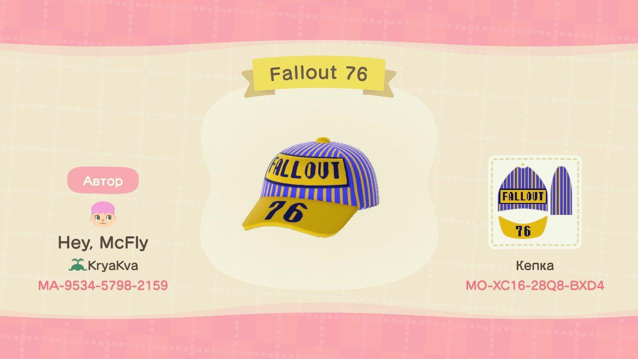 Animal Crossing Design Code: MO-XC16-28Q8-BXD4 Кепка