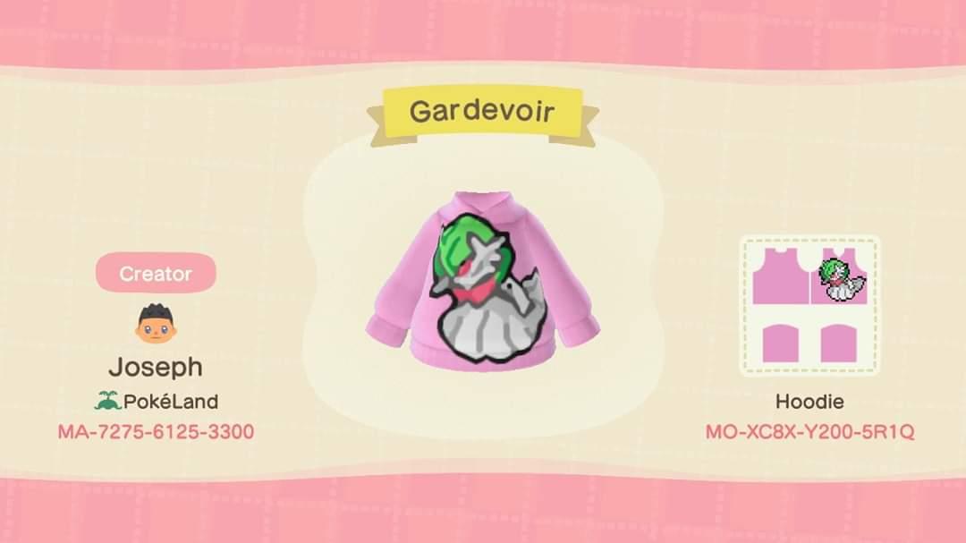 Animal Crossing Design Code: MO-XC8X-Y200-5R1Q Gardevoir