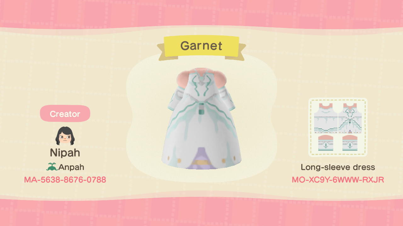 Animal Crossing Design Code: MO-XC9Y-6WWW-RXJR FFIX Garnet