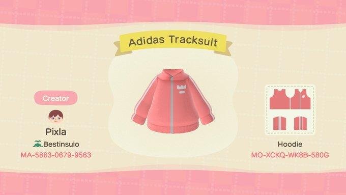 Animal Crossing Design Code: MO-XCKQ-WK8B-580G Adidas Tracksuit