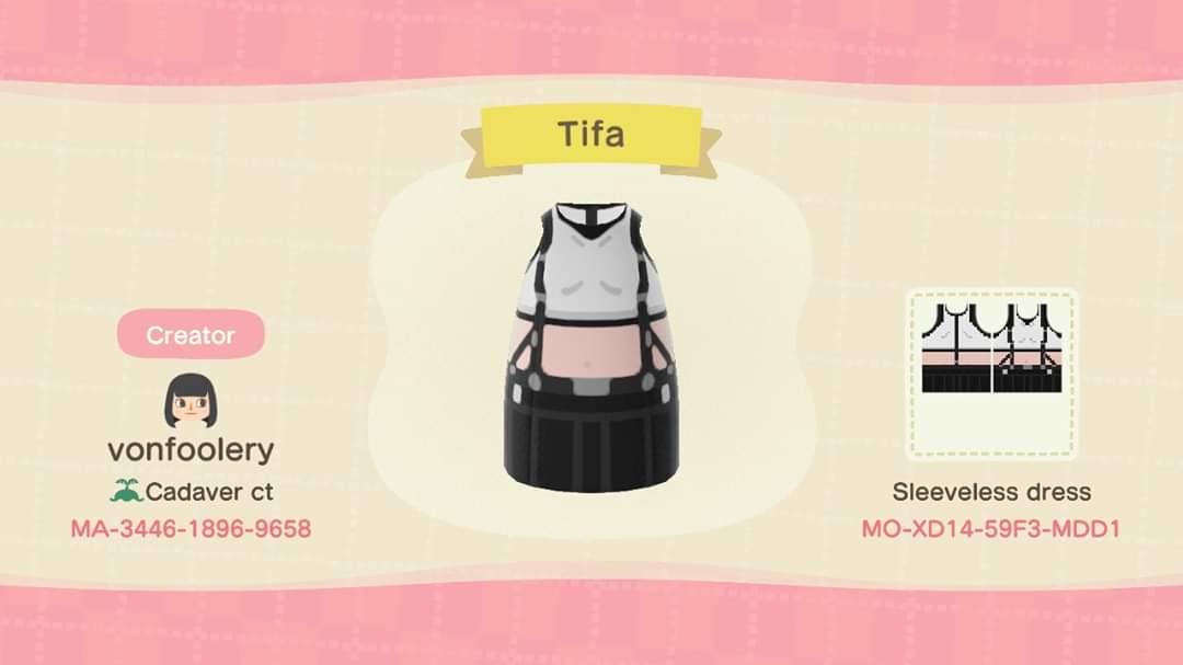 Animal Crossing Design Code: MO-XD14-59F3-MDD1 Tifa