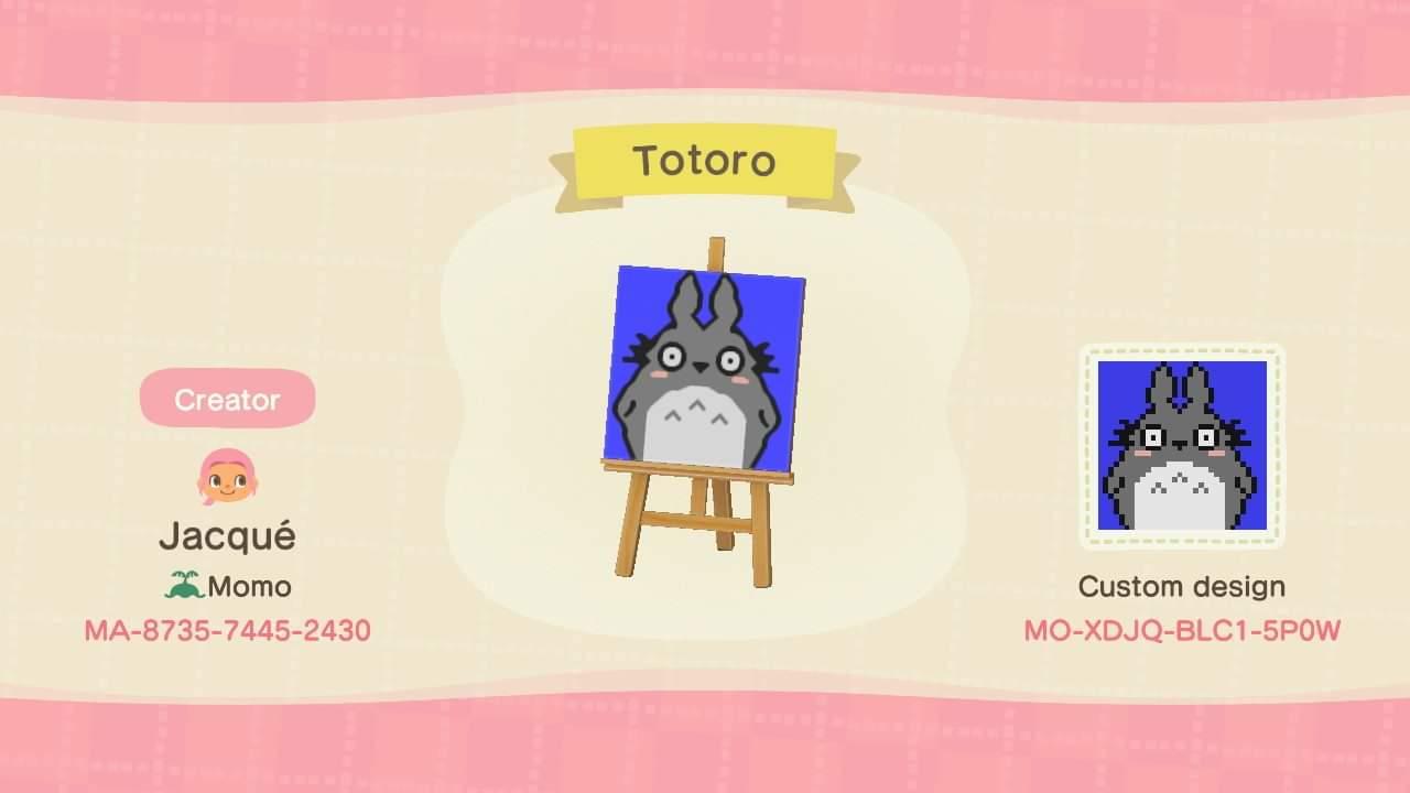 Animal Crossing Design Code: MO-XDJQ-BLC1-5P0W Totoro