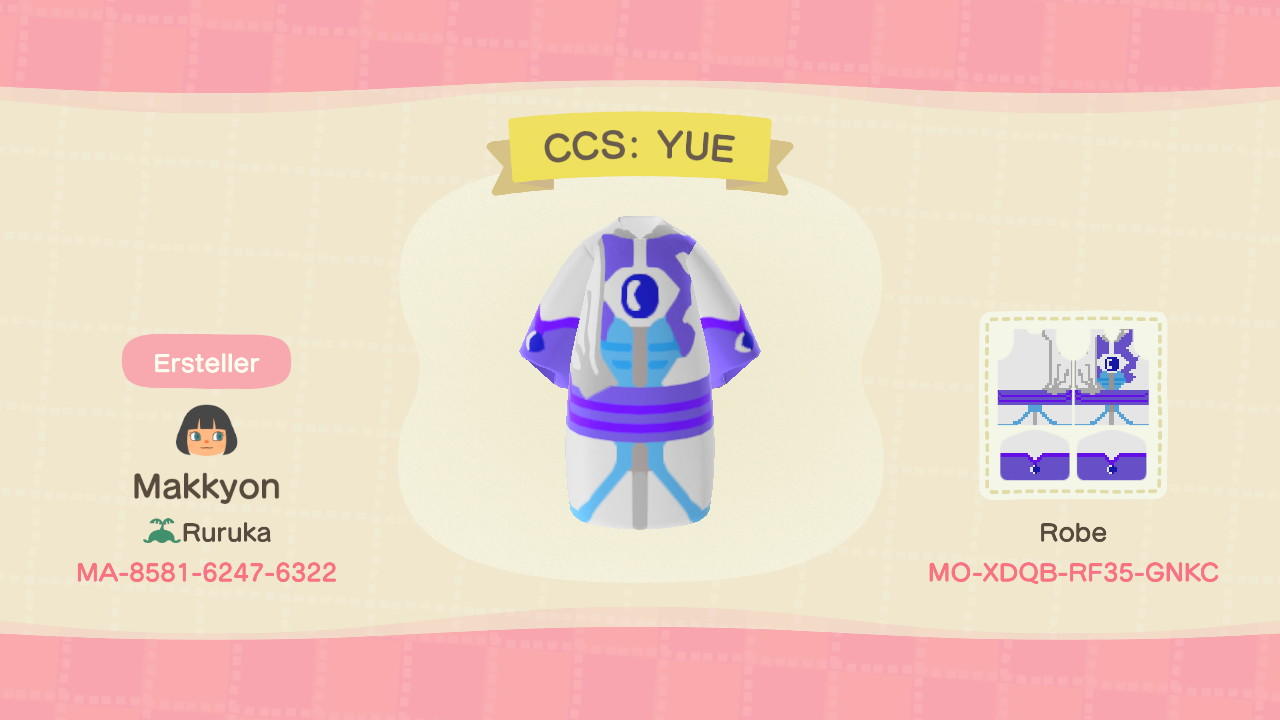 Animal Crossing Design Code: MO-XDQB-RF35-GNKC CC Sakura: Yue