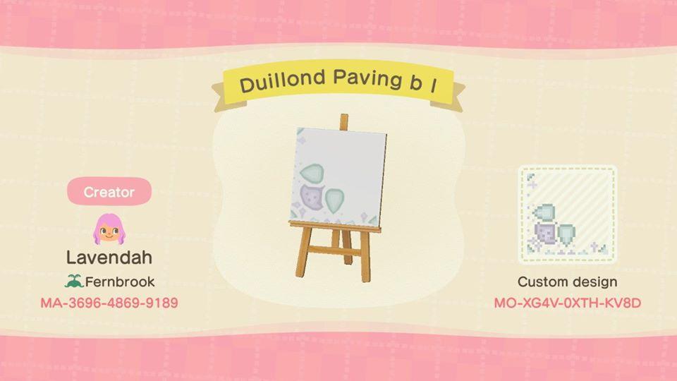 Animal Crossing Design Code: MO-XG4V-0XTH-KV8D Duillond Paving b l