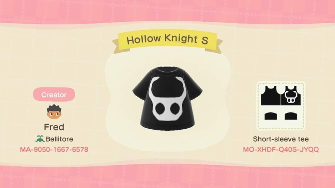 Animal Crossing Design Code: MO-XHDF-Q40S-JYQQ Hollow Knight Simple