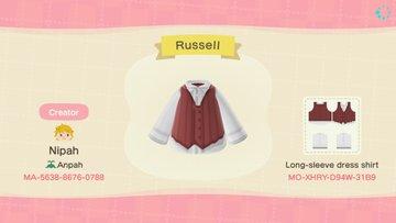 Animal Crossing Design Code: MO-XHRY-D94W-31B9 Russell