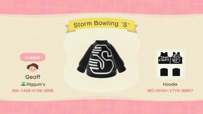 Animal Crossing Design Code: MO-XHXH-Y7YK-BBR7 Storm Bowling S