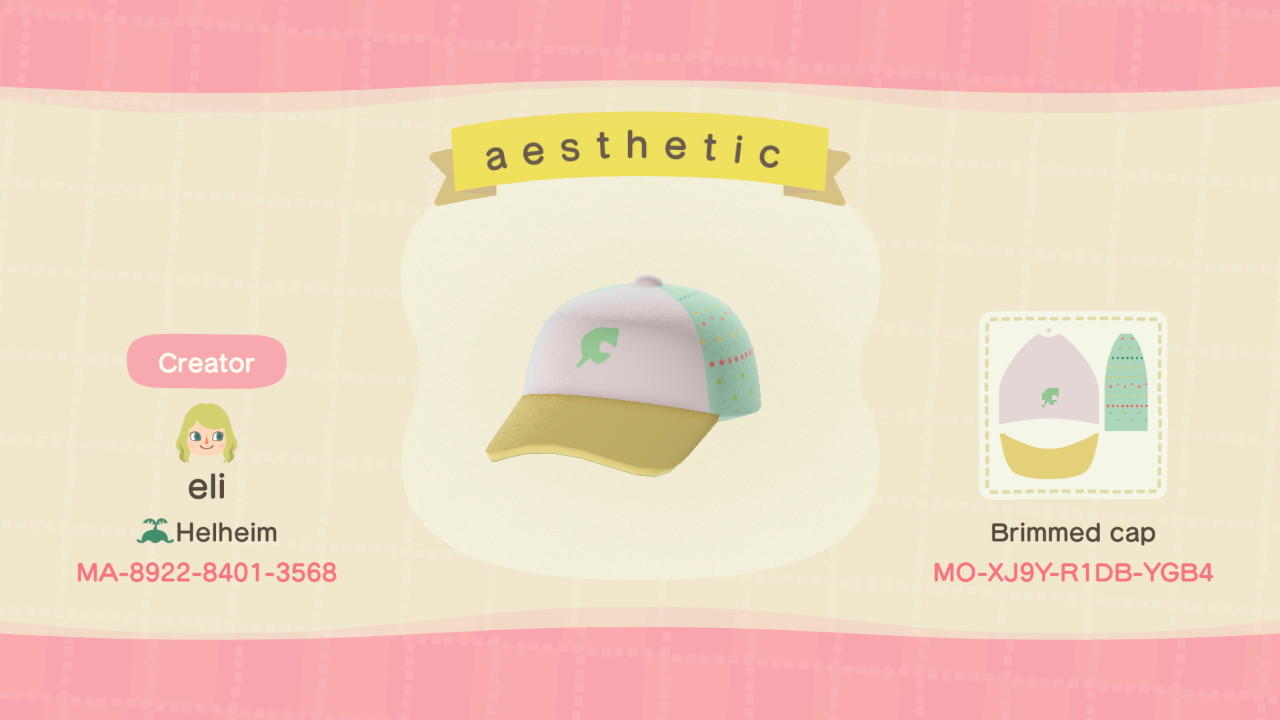 Animal Crossing Design Code: MO-XJ9Y-R1DB-YGB4 a e s t h e t i c